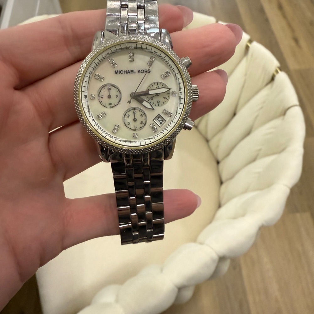 Michael Kors Silver Chronograph Watch
